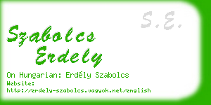 szabolcs erdely business card